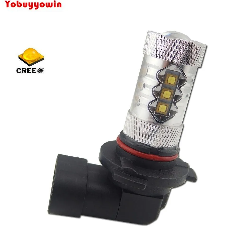 2xCanbus без ошибок 9006 HB4 Cree чипы 80 Вт Автомобильный светодиодный противотуманный