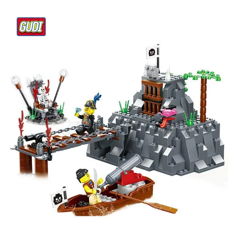 Wange 30041 new Large Pirates 251pcs TABOO ISLAND Pirate Ship Building Blocks Set Educational Toys | Игрушки и хобби