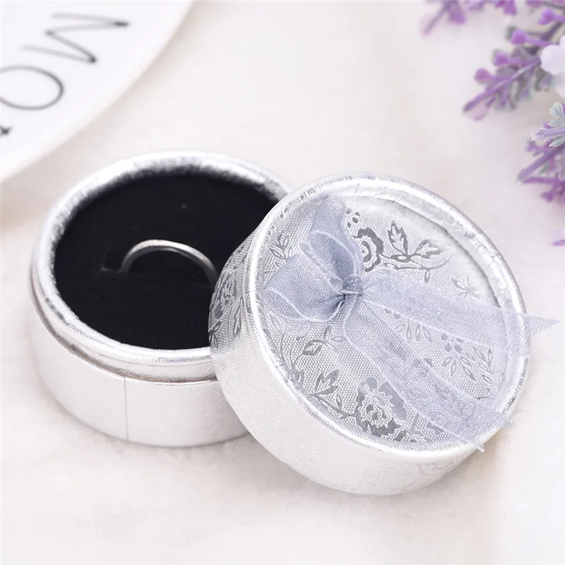 Кружевной Галстук бабочка Круглая Бумажная бархатная картонная коробка для