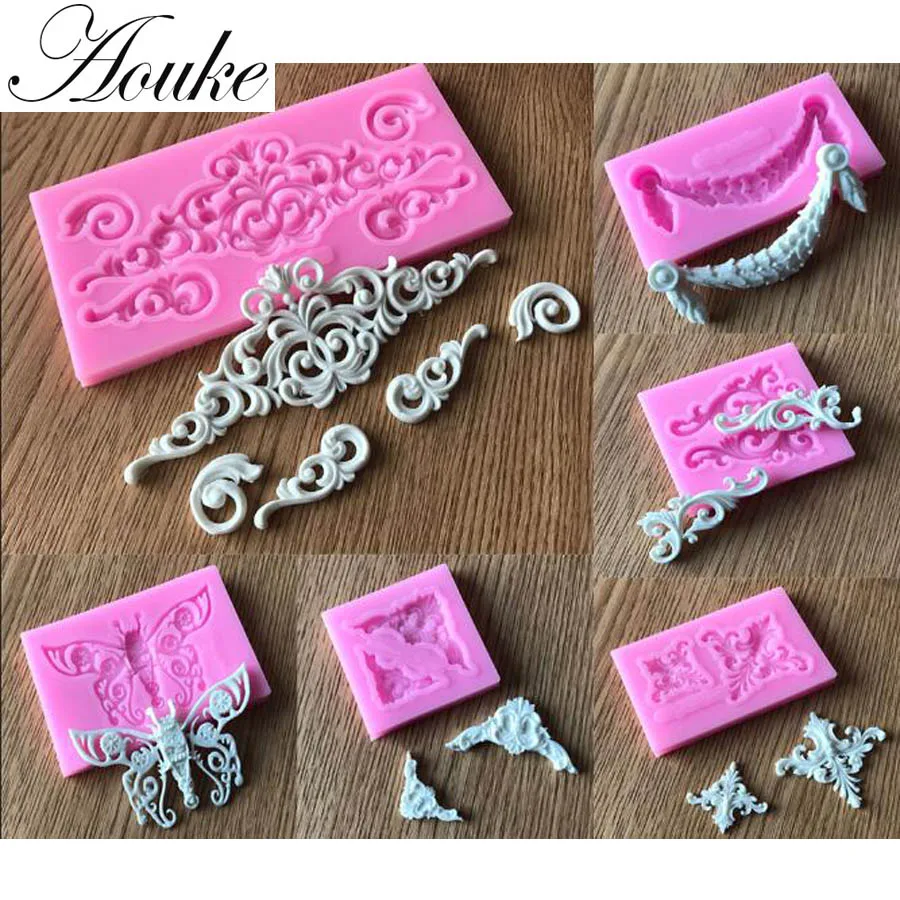 1 шт. красивая форма для торта круглая силиконовая Fondant посуда выпечки сделай сам |