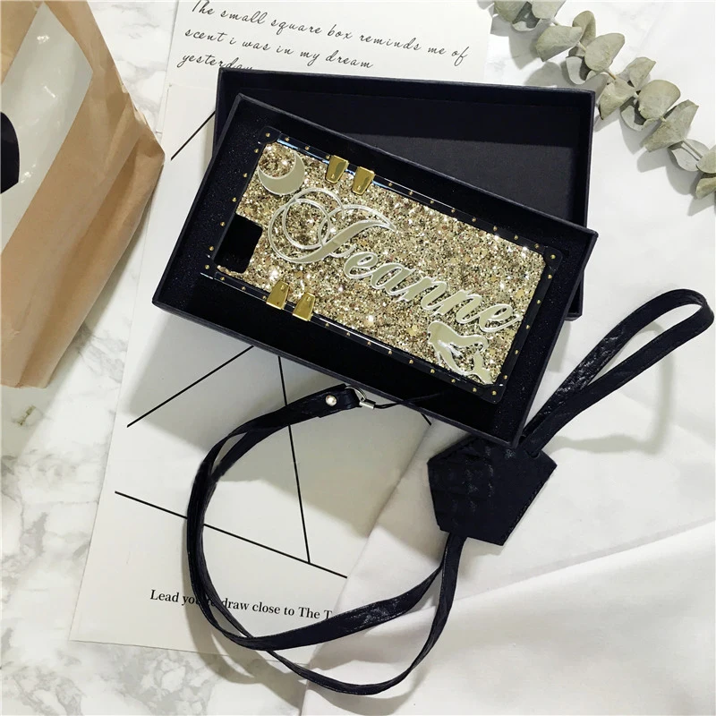 Уникальный Квадратный чехол с надписью под заказ для OPPO R11S R11 PLUS R17 PRO блестящий F9