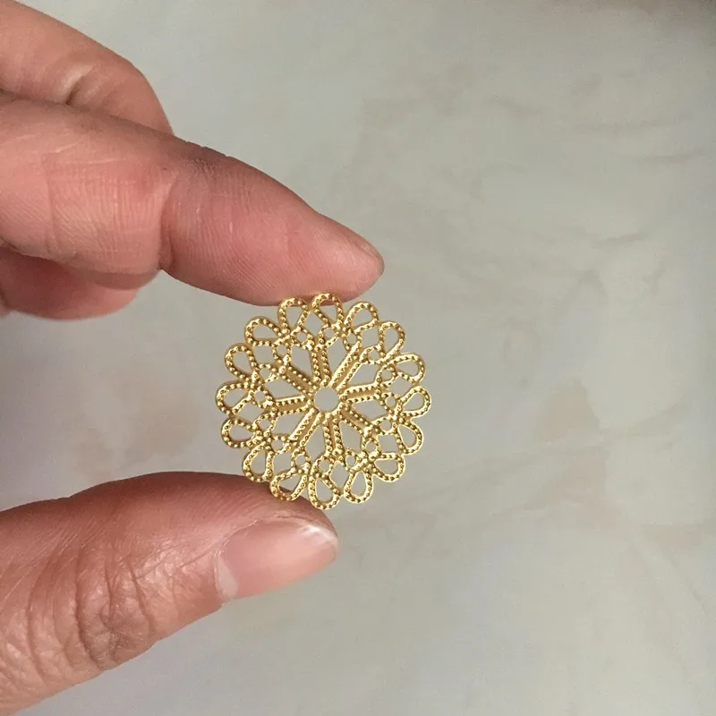 50 шт. круглые филигранные соединители для ювелирных изделий 23 мм | Украшения и