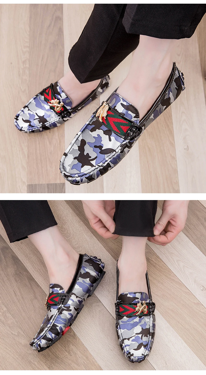 Shoes Men Loafers PU Leather Shoes Male Slip On Shoes Comfortable Lazy Sneakers Big Size 39-48# Driving Shoes Zapatillas Hombre