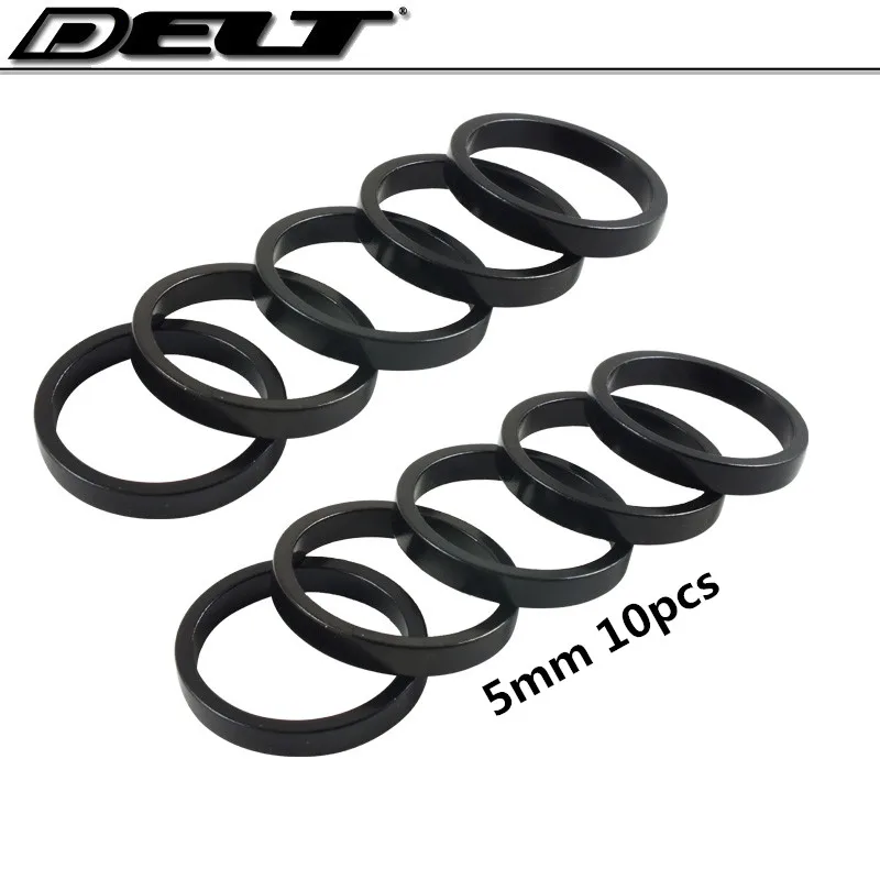 5mm 10 pcs 5/10 шт 1-1/8 MTB горный велосипед с фиксированной передачей bmx велосипед Велоспорт велосипед Headse прокладки 3/5/10 мм x 28,6 мм Диаметр Алюминий - Цвет: 5mm 10 pcs