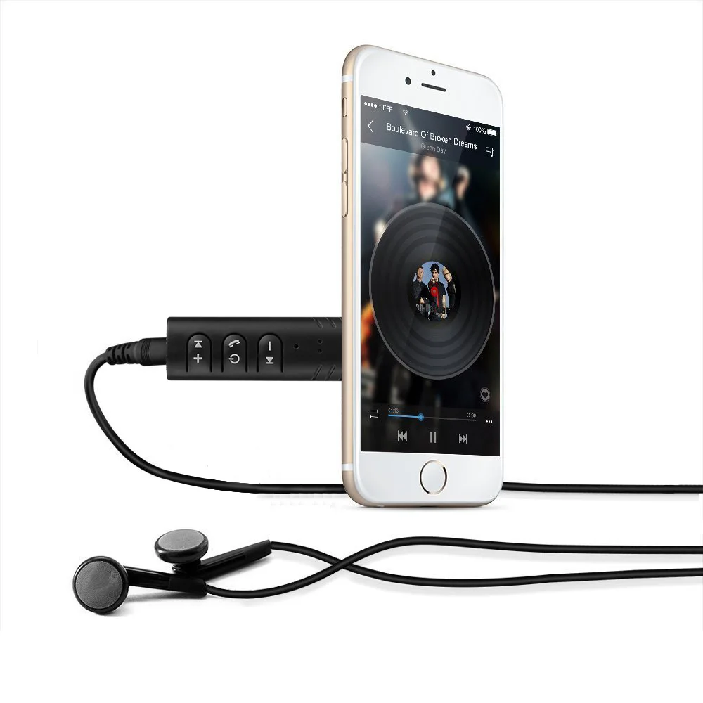 Universal 3.5mm jack Bluetooth Car Kit Hands free Music Audio Receiver Adapter Auto AUX for Speaker Headphone Stereo | Электроника