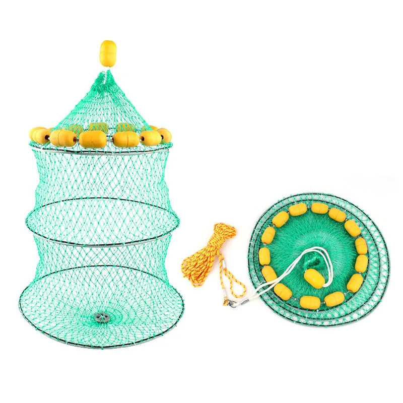 Foding портативная рыболовная сеть 3 lap мульти поплавок морские принадлежности