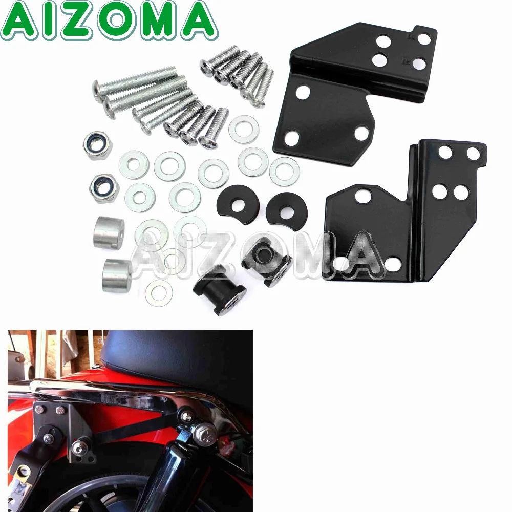 

Motorcycle Steel Docking Hardware Mount Kit Black for Harley Touring Road King FLHR FLHT FLHX Road Street Electra Glide 1997-08