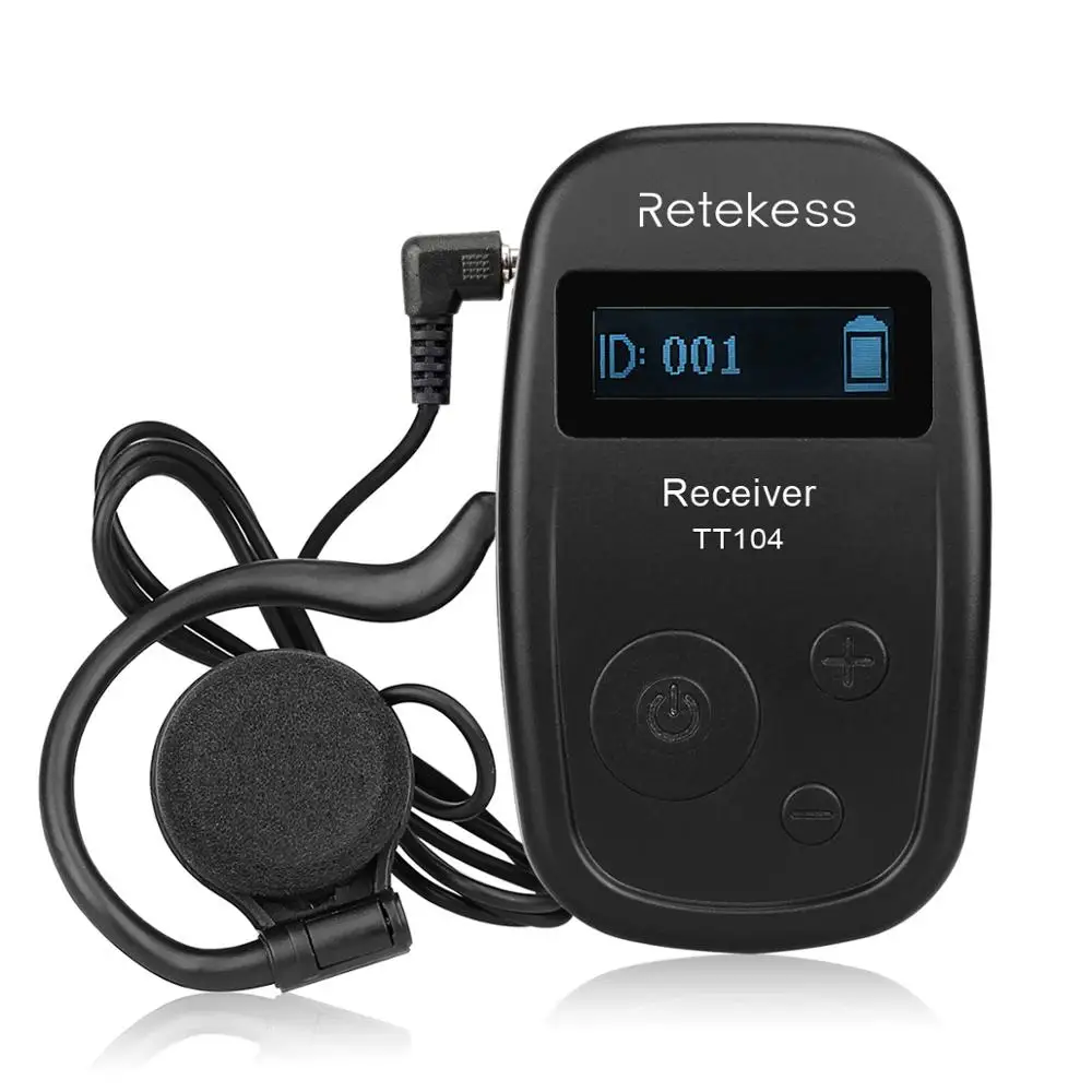 Retekess TT104 UHF беспроводной приемник для беспроводной гид системы встречи церкви синхронного перевода системы