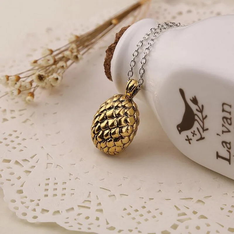 game of thrones necklace song ice and fire dragon egg vintage retro pendant for men women wholesale c25 |