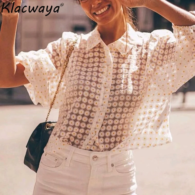 Женские прозрачные шифоновые рубашки 2021 летние модные женские блузки из мягкой