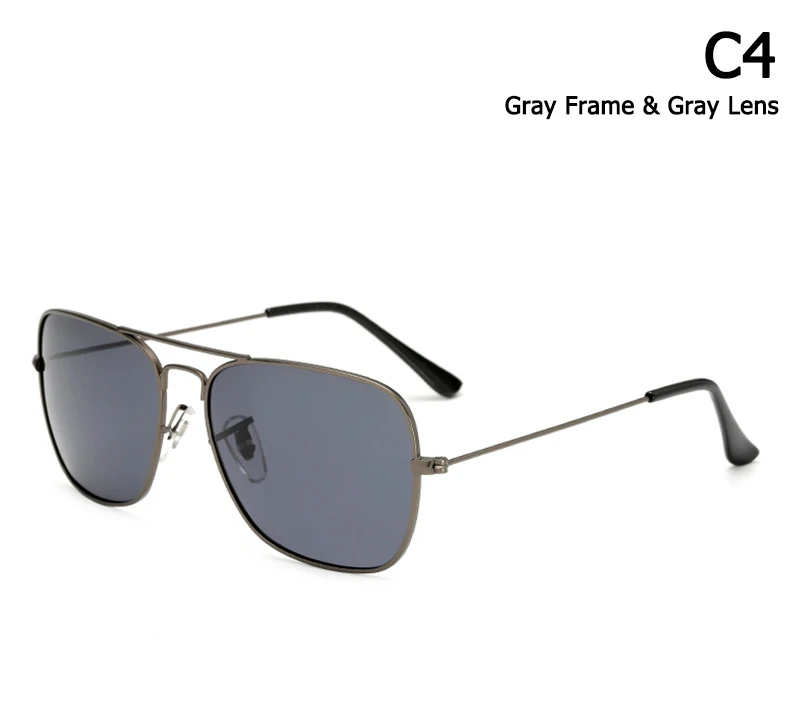 C4 Gray Gray JackJad, классические, 3136, караван, стильные, поляризационные, квадратные, авиационные солнцезащитные очки, мужские, Ретро стиль, фирменный дизайн, солнцезащитные очки, Oculos De Sol - Цвет линз: C4 Gray Gray