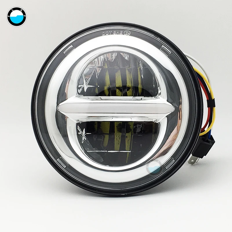 

Newest 5.75 inch LED Headlight for Dyna Sporter Street Bob FXDB 5 3/4"inch Headlamp with White DRL.