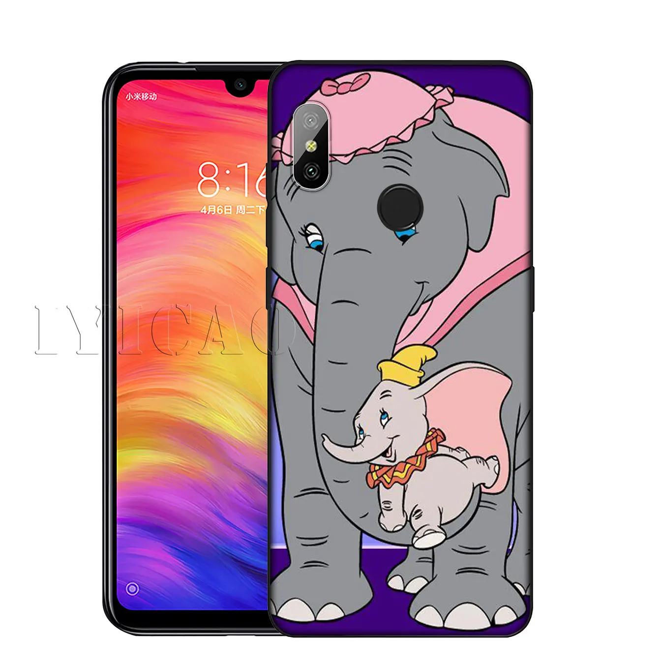 Мягкий силиконовый чехол для телефона IYICAO Dumbo Cute elephant Anime Xiaomi Mi 9 SE 9T CC9 CC9E 8 A3 Pro A1 A2