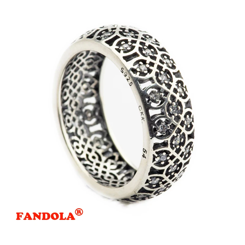 Аутентичные 925 пробы серебряные ювелирные украшения декоративные кольца с