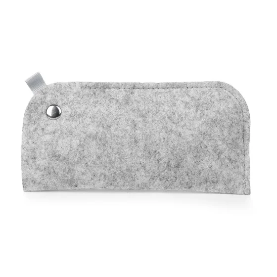 light gray Сумка для очков из синтетического войлока, мягкий короткий чехол с короткими рукавами, чехол для чтения солнцезащитных очков - Цвет: light gray