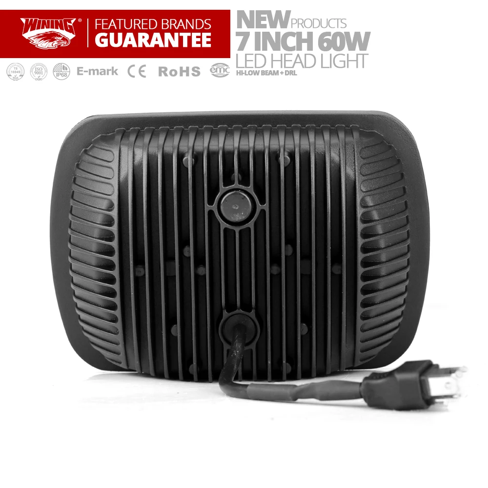 Новый 9D светодиодный дальнего света 7x6 &quot60 W Светодиодный фар квадратный рабочий