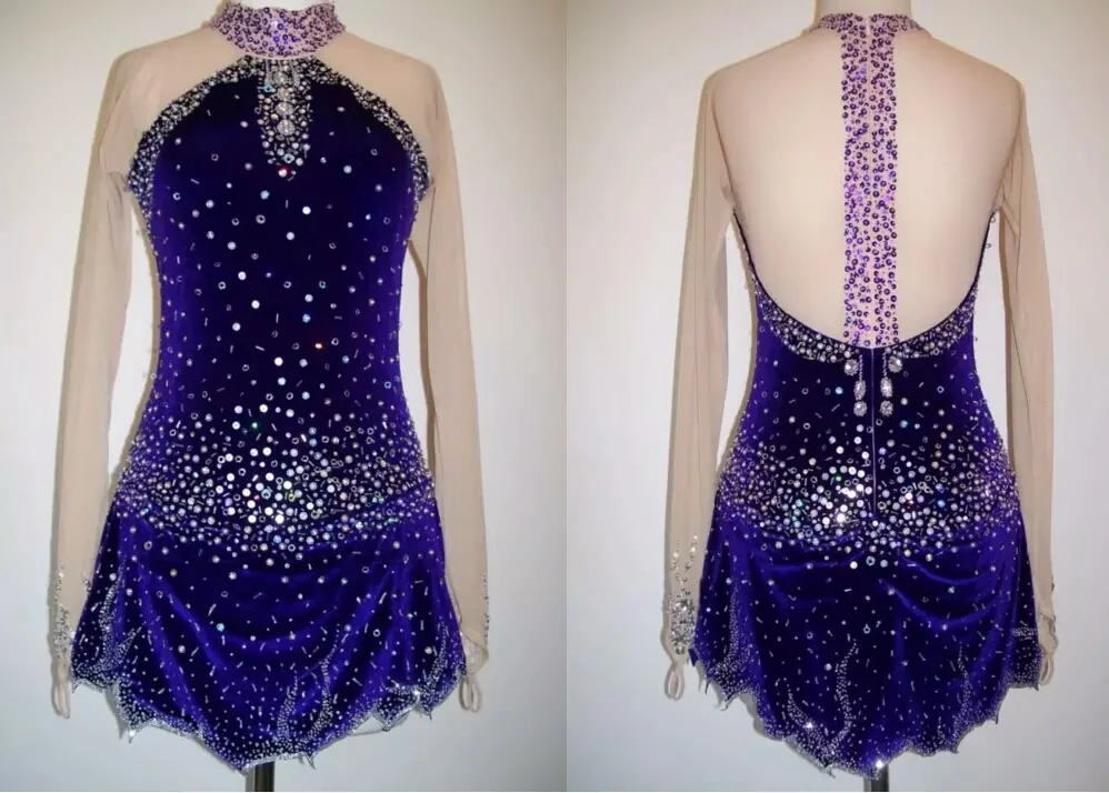 Платье для фигурного катания на коньках изящное новое брендовое индивидуальное