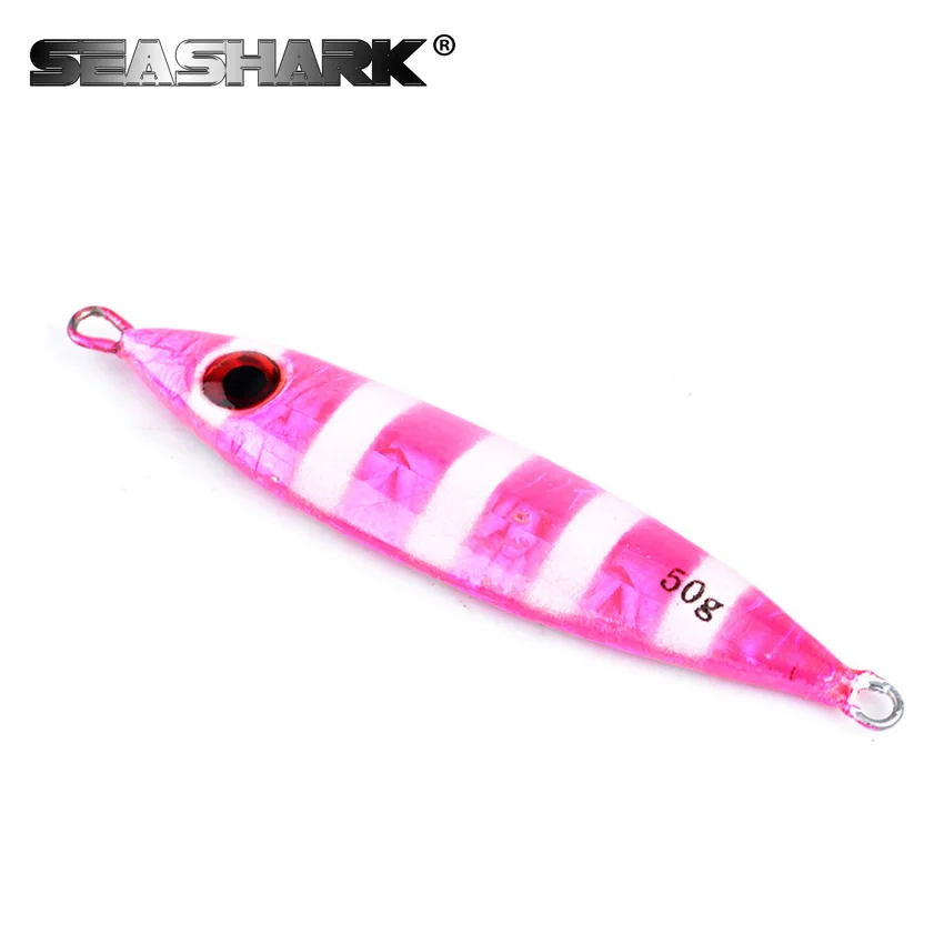 SEASHARK 30 г 40 6 шт./компл. металла джиг ложка 80 3D лазерной печати Искусственные