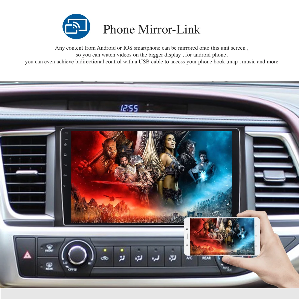 Автомагнитола 2 Din на Android 10 0 с GPS-навигацией для Toyota Highlander 2014 2015 2016 2017 2018 PX6 DSP