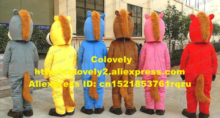 Мудрый хроматический костюм талисман лошади пони Стед курсер маскотэ мультяшный