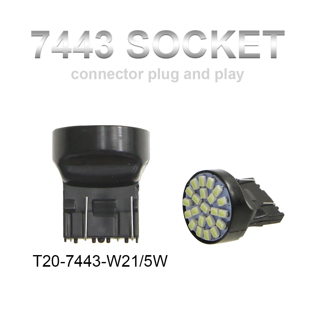 Светодиодный стоп сигнал KEIN для автомобиля 10 шт. 7443 T20 W21/5 Вт 3020 22SMD 12 В Mazda 3 MS3