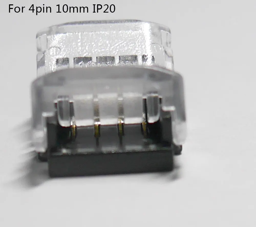 4pin 10mm for IP20 5 шт./лот 2pin 3pin 4pin 5pin 6pin Светодиодные ленты Разъем для 3528 5050 Светодиодные ленты для провода/ленты соединения Применение терминалы - Цвет: 4pin 10mm for IP20