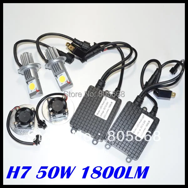 

H7 50W Car Fog Led Headlight 50W 9006 H7 Led Headlamp,1800LM h7 LED Headlight