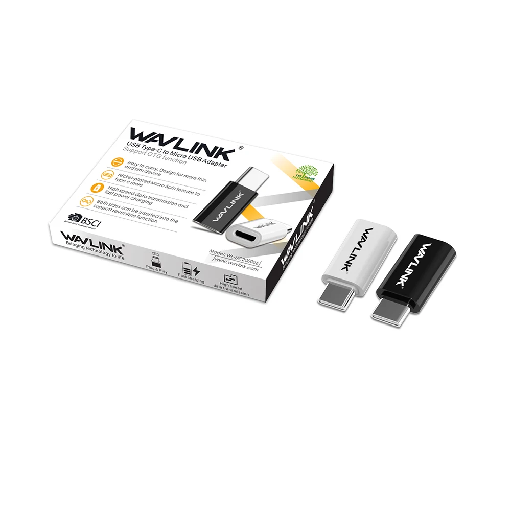 Wavlink USB C к Micro OTG адаптер конвертировать разъем зарядки синхронизации данных для