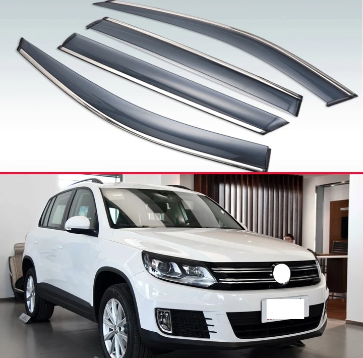Для VW Tiguan 2009 2010 2011 2012 2013 2014 2015 2016 Пластик внешний козырек Vent Оттенки окна Защита от