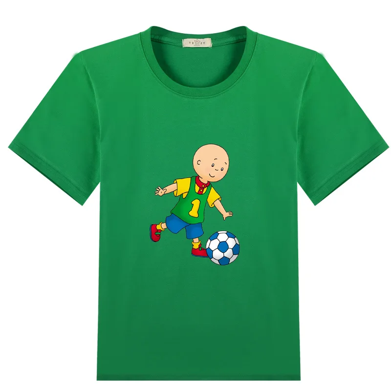 

Cartoon Caillou TShirts summer top Cotton Short Sleeve Kids T-shirt For girl child