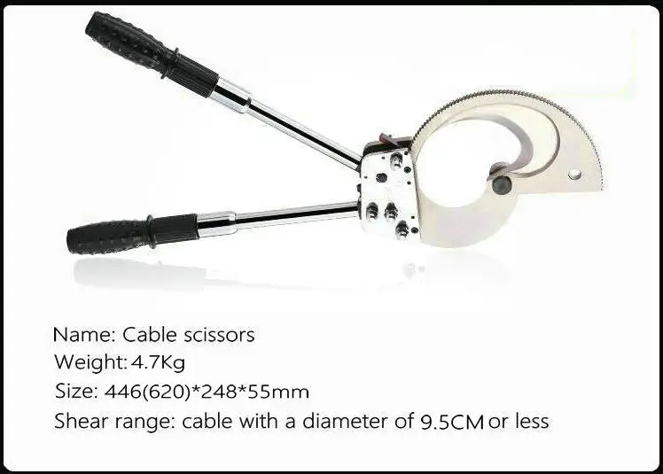 Portable multi-function ratchet cable cutter fire rescue shear clamp hydraulic 9CM diameter bolt |