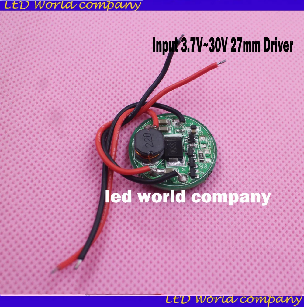 1 шт. вход 3 7 В ~ 30 в 27 мм драйвер для Cree светодиодный 10 Вт XML T6/U2 XM-L2/U2 flash светильник 12