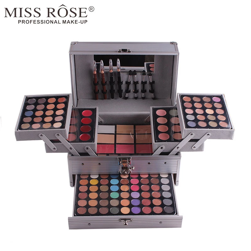 Miss Rose 1 Box Professional Make-up Artist Use 94 Colors Matte Shimmer Eye Shadow + Concealer+ lipstick pen Blush A153 |