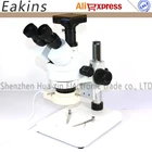 Тринокулярный Стерео микроскоп промышленный микроскоп 7-45X с непрерывным увеличением + 56 светодиодный ных ламп + HD 1080P VGA HDMI камера