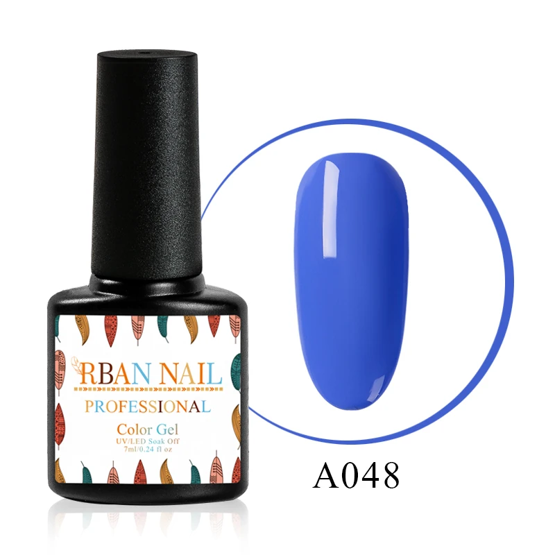 M30048 RBAN NAIL 7 мл чистый Гель-лак для ногтей замачиваемый УФ светодиодный Гель-лак Стойкий черный белый розовый основа для ногтей Гель-лак для маникюра - Цвет: M30048