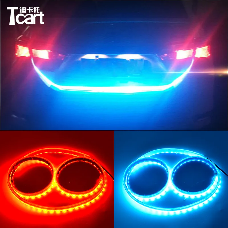 Tcart 1 Набор ледяной синий + красный авто светодиодный поток Тип фары аксессуары