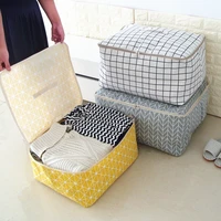 new simple cloest organizer 1 pcs durable storabe bag quilt blnket sock stuff container portable folding closet tidy case