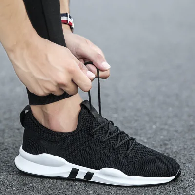 

2018 new men's casual shoes spring summer shallow mouth low to help breathable men's shoes Fabric Sneakers