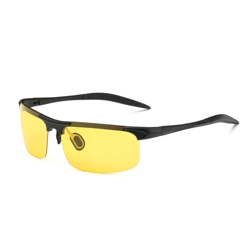 P8177 Black Yellow Мужские поляризованные солнцезащитные очки для вождения автомобиля, Винтажные Солнцезащитные очки, мужские спортивные очки для рыбалки, гольф gafas de sol de los hombres 8177 - Цвет линз: P8177 Black Yellow