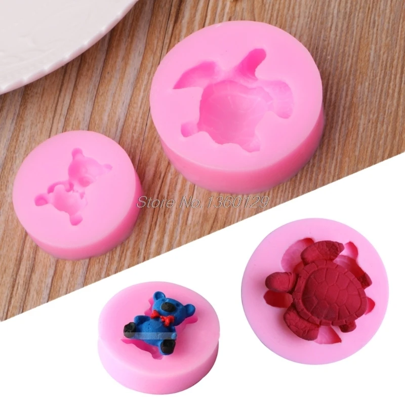 1 шт. форма для черепахи/медведя 3D силиконовая торта DIY шоколада желе конфет