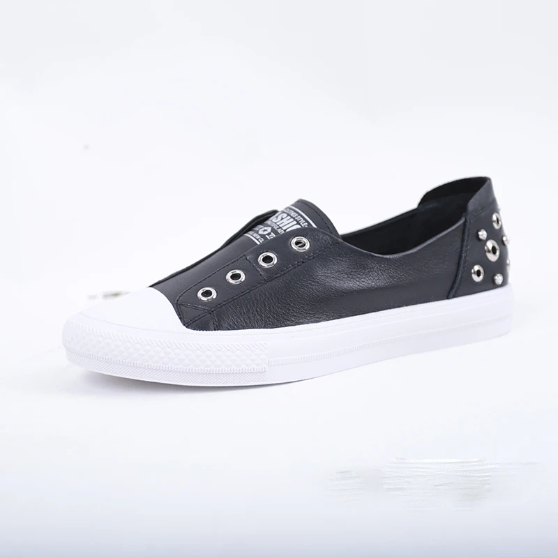 SHUANGFENG 2018 Spring Fashion Rivet White Shoes Women Sneakers Leather Flats for Woman Ladies Casual zapatos mujer | Обувь