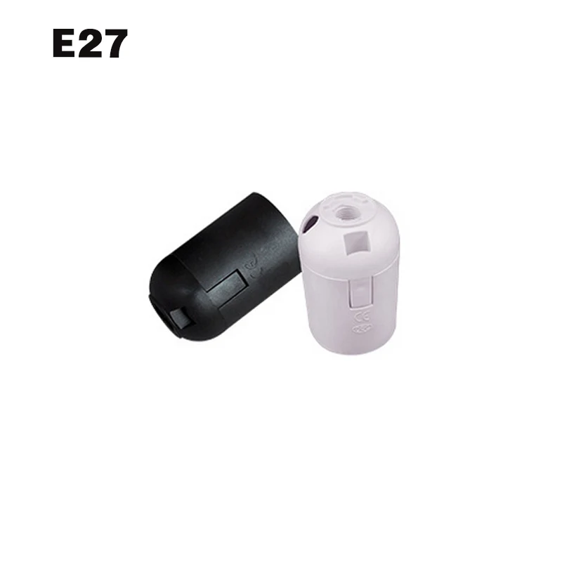 5 шт., высокое качество, белые, черные, 2A 250V E14/E27 винт карты-тип держателя лампы CE сертификации e14 e27 разъем - Цвет: E27