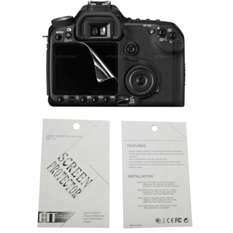 2 шт. Новая мягкая защитная пленка для экрана камеры Canon 1DX MARK II 5D 6D 50D 60D 70D 77D 80D 200D Rebel