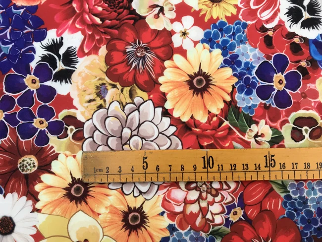 145 см Ширина многоцветный сицилийских цветы мягкие тонкие полиэстер шифоновая