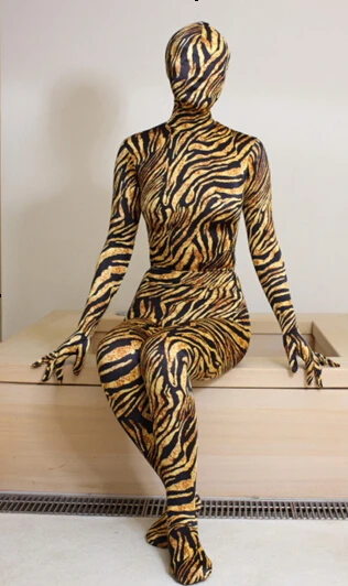 

(LP04003) Green Lycra Spandex Camouflage Costumes Unisex Fetish Zentai Suits