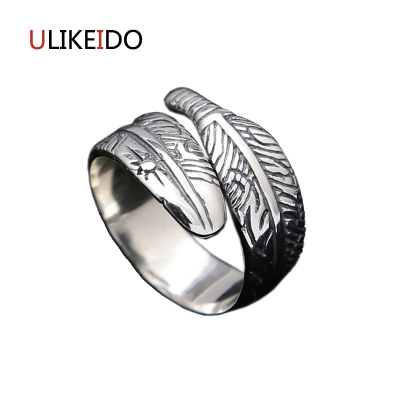 

100% Pure 925 Sterling Silver Jewelry Takahashi Goros Rings Eagle Feathers Opening Ring For Men And Women Birthday Gift 173