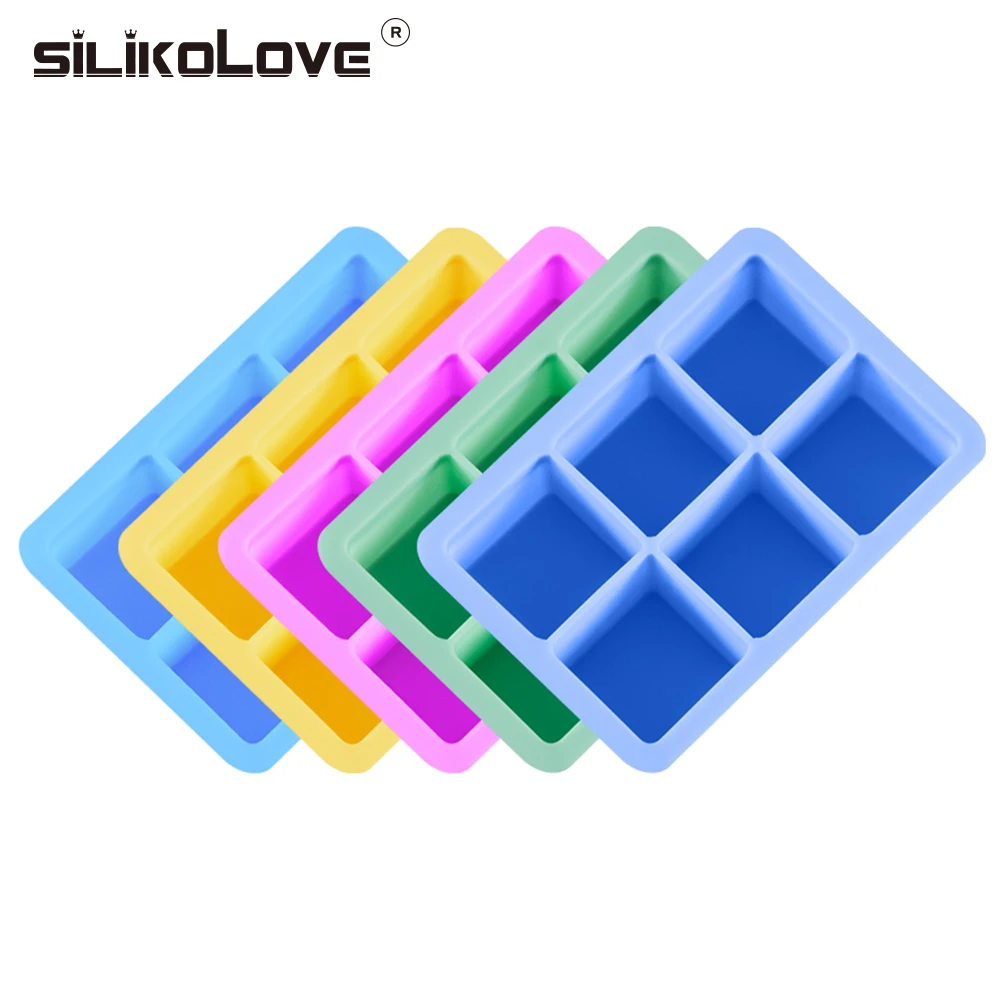 SILIKOLOVE 6 полости 3d магический большой силиконовый ледяной кубик производитель формы квадратный DIY фруктовый льдогенератор Кухня Бар питьевой аксессуар