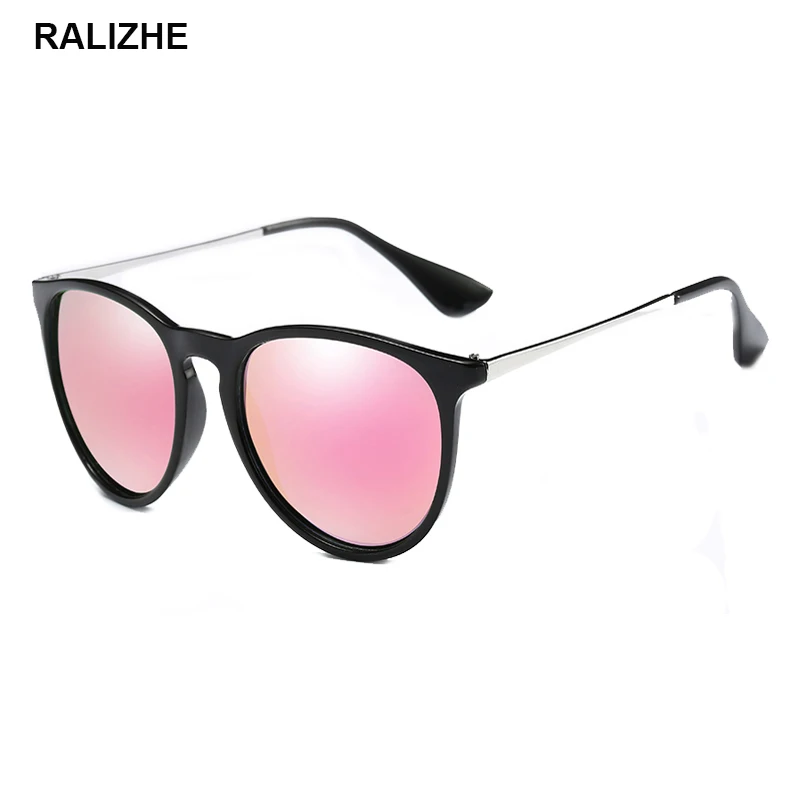 

2019 New Brand Designer Polarized Sunglasses Womens Retro Vintage Cat Eye Sun Glasses Fashion Flash Mirror Pink Blue Goggles