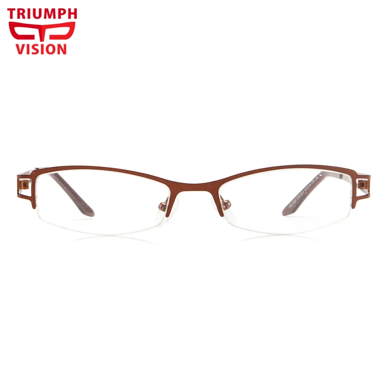 Очки TRIUMPH VISION с полуободковой оправой женские оптические легкие в металлической