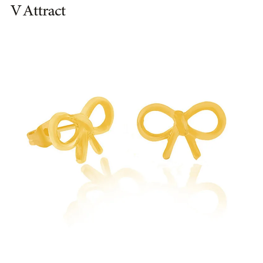 V привлечь 2017 Earcuff узел ленты Pendientes минималистский Серьги гвоздики Для женщин Bijoux